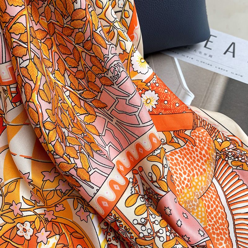 Printed fashion high-end scarf for women with double-sided anti silk versatile shawl for spring and autumn warmth and_voghion.com