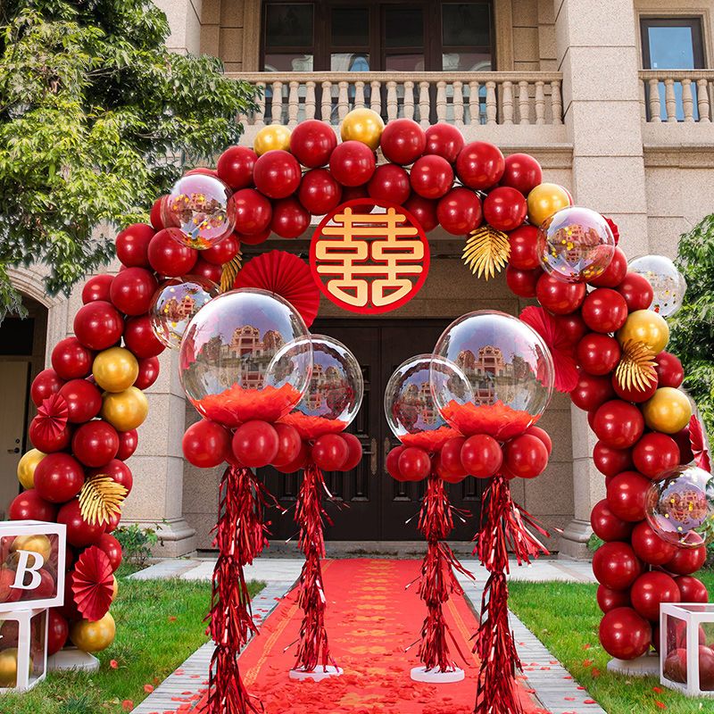 气球拱门支架结婚装饰婚庆场景布置套装酒店开业生日婚房婚礼迎宾