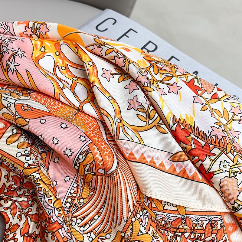 Printed fashion high-end scarf for women with double-sided anti silk versatile shawl for spring and autumn warmth and_voghion.com
