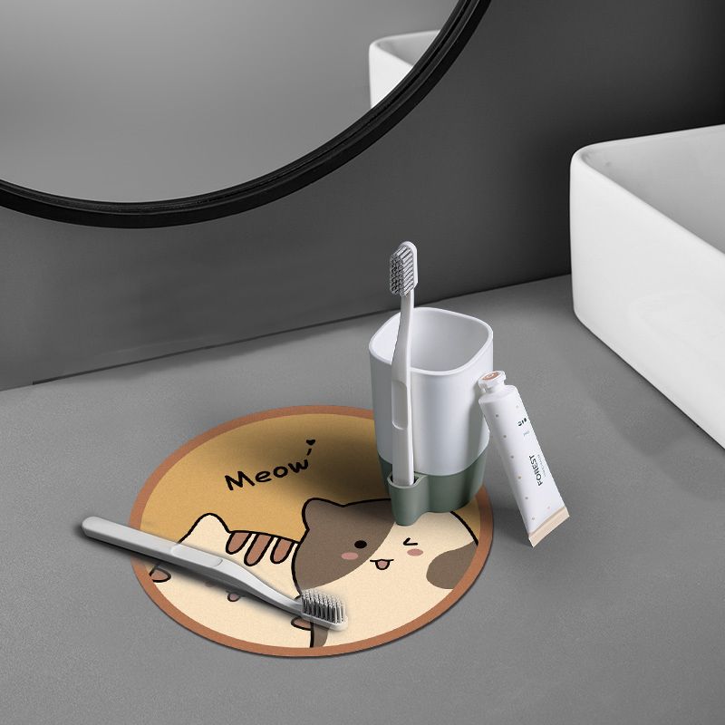 卡通杯垫硅藻泥软垫吸水垫子创意可爱洗漱垫餐桌隔热防烫茶杯垫