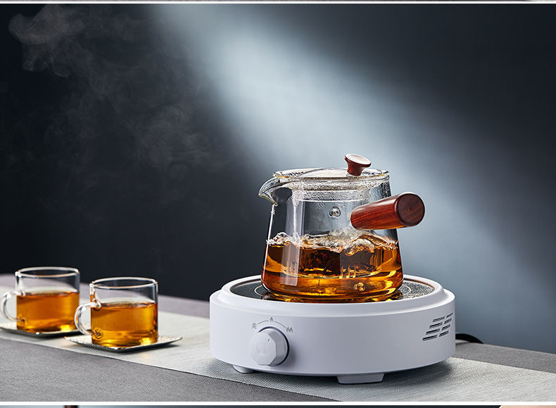 侧把玻璃煮茶壶耐热高温加厚单壶电陶炉烧水过滤泡花茶器茶具套装