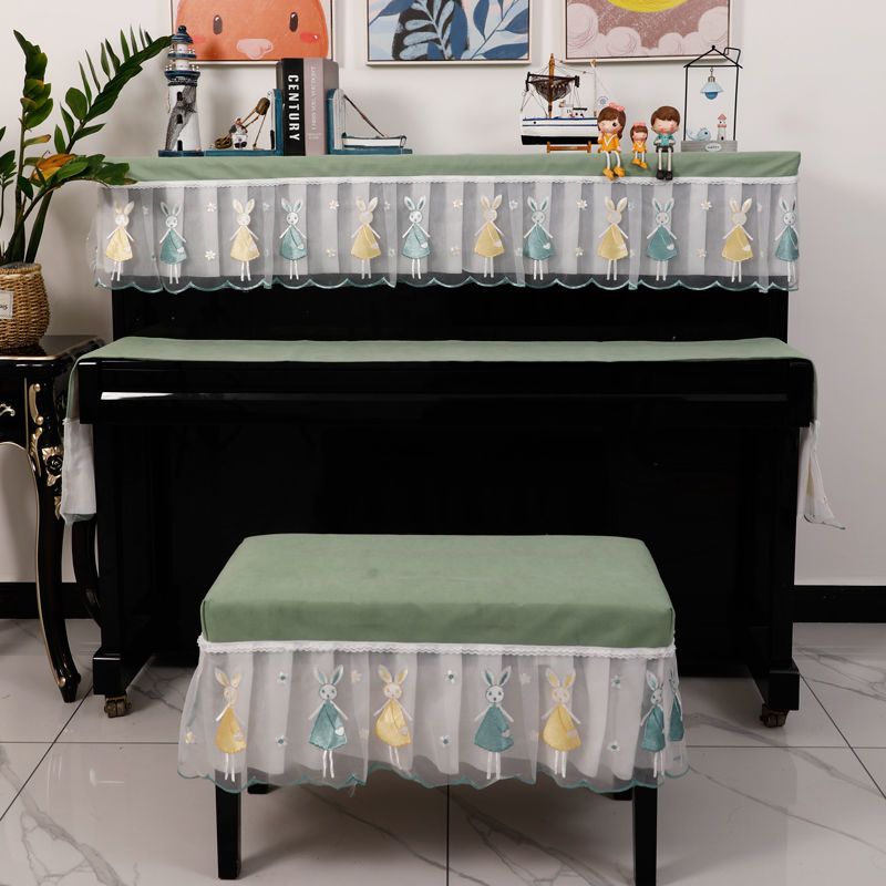 Little Rabbit Dust Half Lace Cloth Piano Stool Full Cover Nordic Simple Modern Children_voghion.com