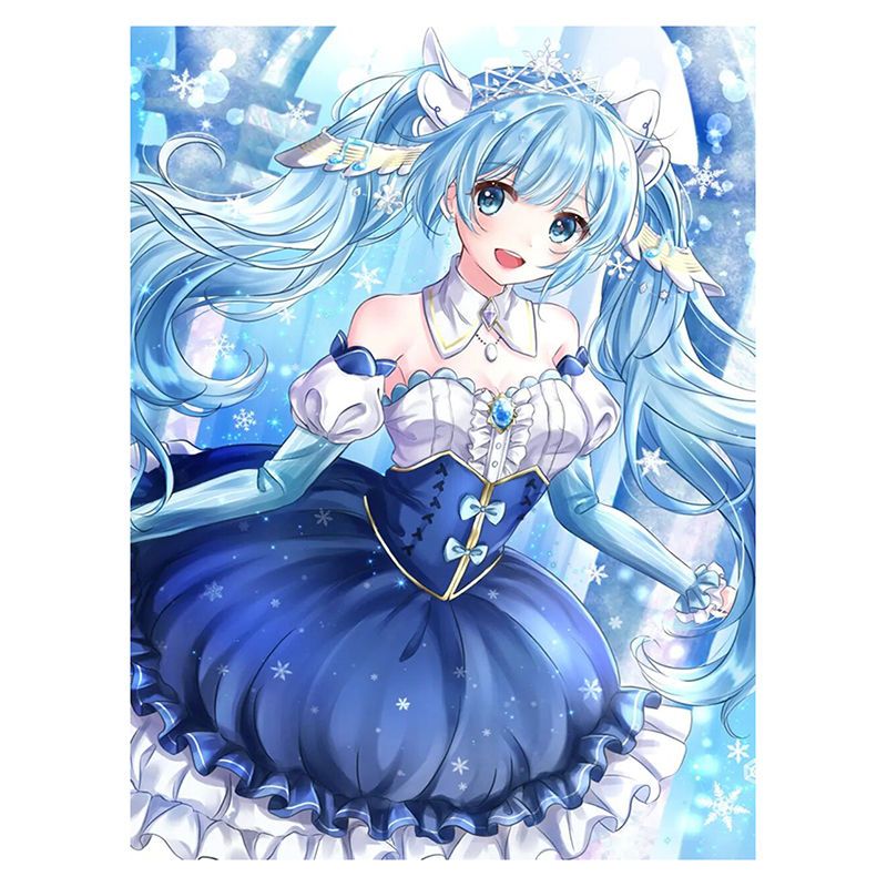 钻石画满钻卡通动漫初音未来公主殿下可爱女孩少女卧室贴钻十字绣