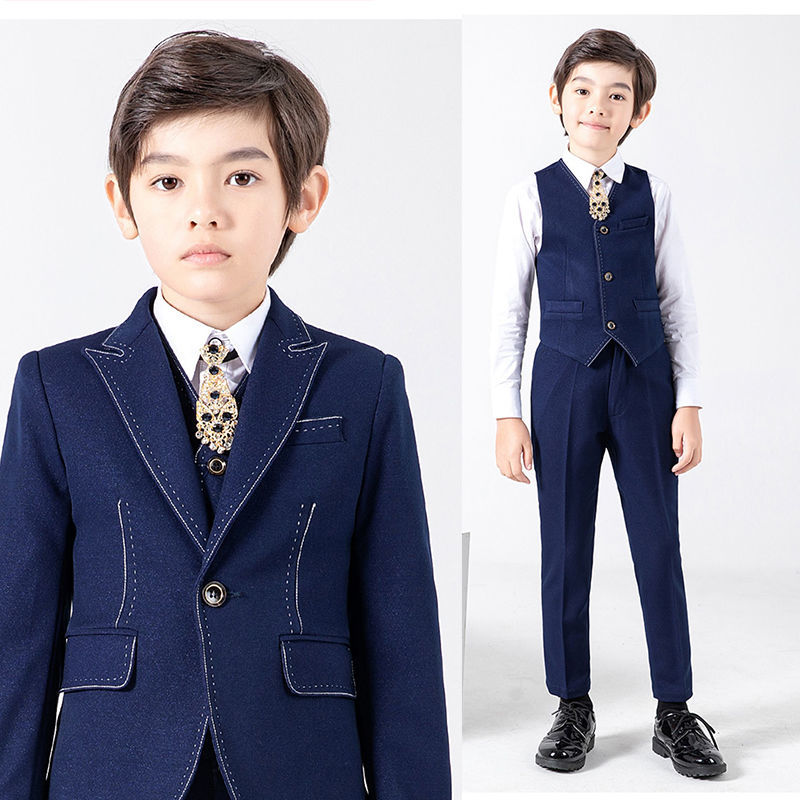 Children's suit boy suit dress big boy host British style boy flower girl small suit suit autumn and winter