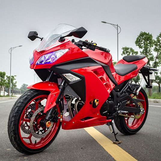 川崎小忍者摩托车全新国四电喷可上牌跑车250c双杠地平线机车整车