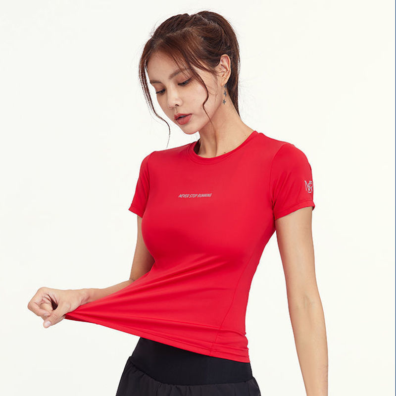 瑜伽上衣女网红健身房专业运动速干训练服秋冬跑步气质健身衣t恤