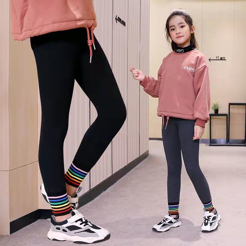 125861-女童打底裤加绒加厚一体绒2021秋冬新款中大童休闲棉女孩长裤外穿-详情图