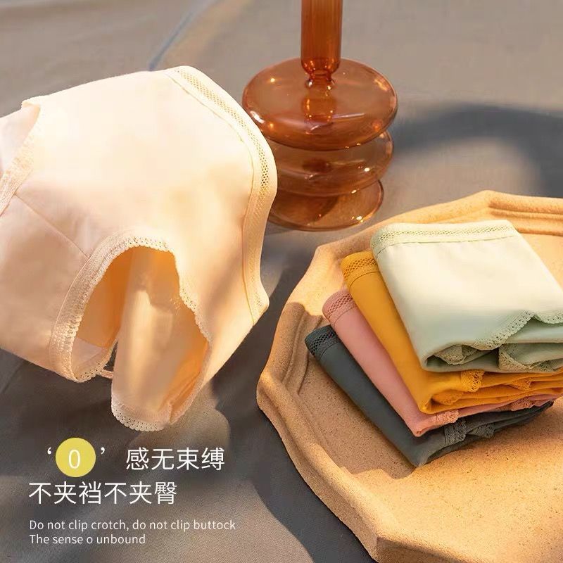 106017-蒛一内裤女正品4条装中腰纯棉抗菌日系透气女式性感三角裤四季款-详情图