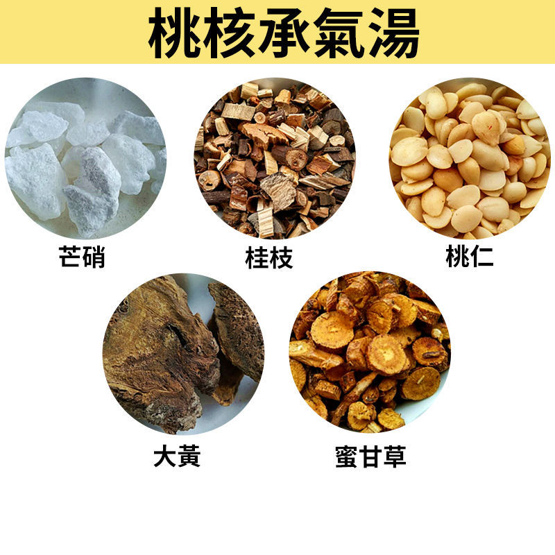桃核承气汤桃仁大黄桂枝芒硝甘草搭配10副破/血/下/淤