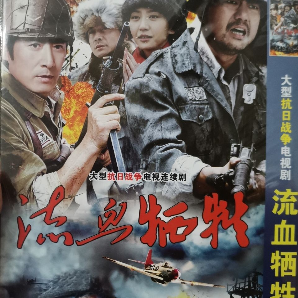 抗日战争电视连续剧 流血牺牲dvd碟片视频机光盘