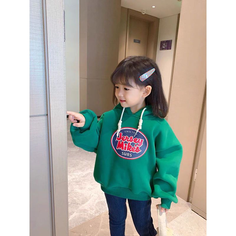 Girls hoodie spring and fall 2022 new Korean version of the thin small and medium-sized children hoodie baby loose top tide