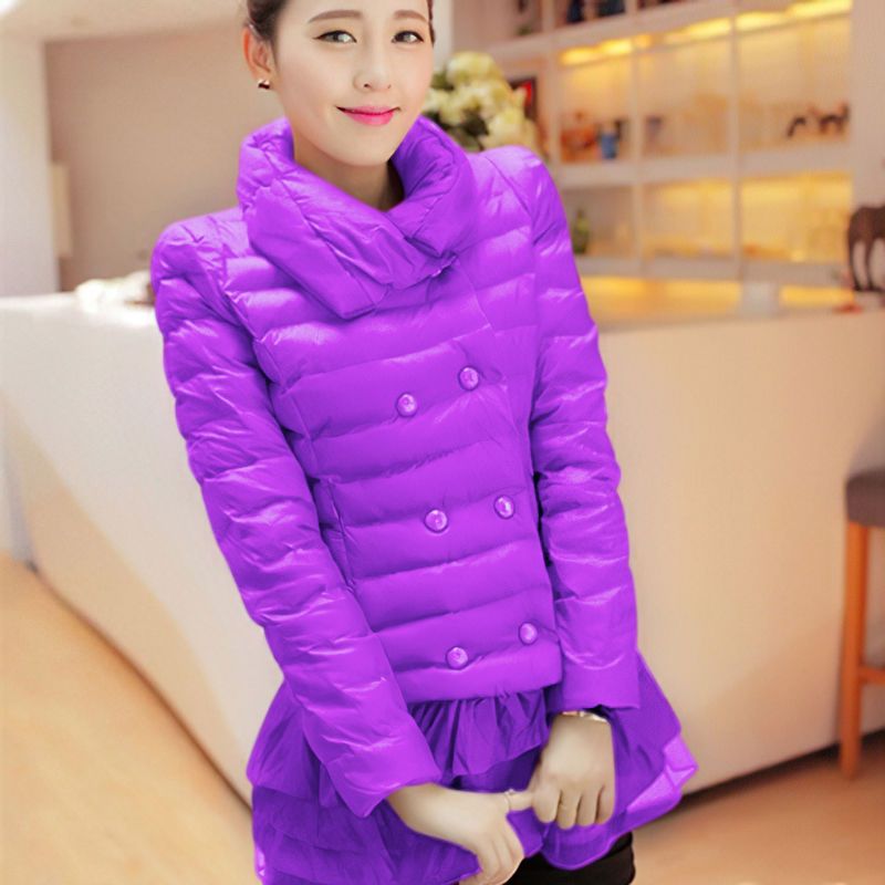 棉服女中長款韓版修身媽媽棉襖2022冬裝新款大碼女裝保暖棉衣外套