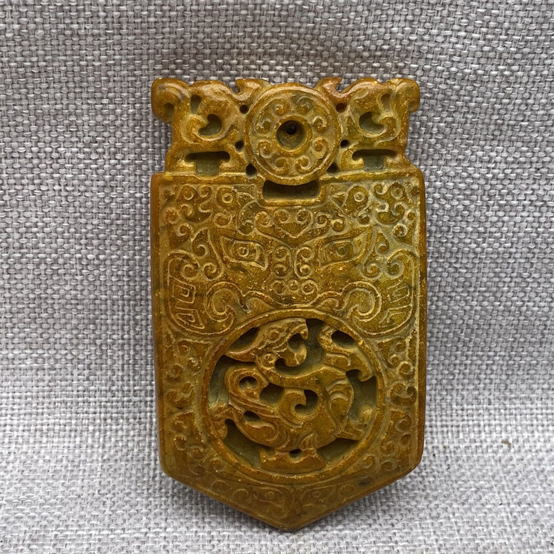 仿古玉器古董旧货古代玉佩玉石吊坠岫玉玉璧摆件挂件令牌玉牌腰牌