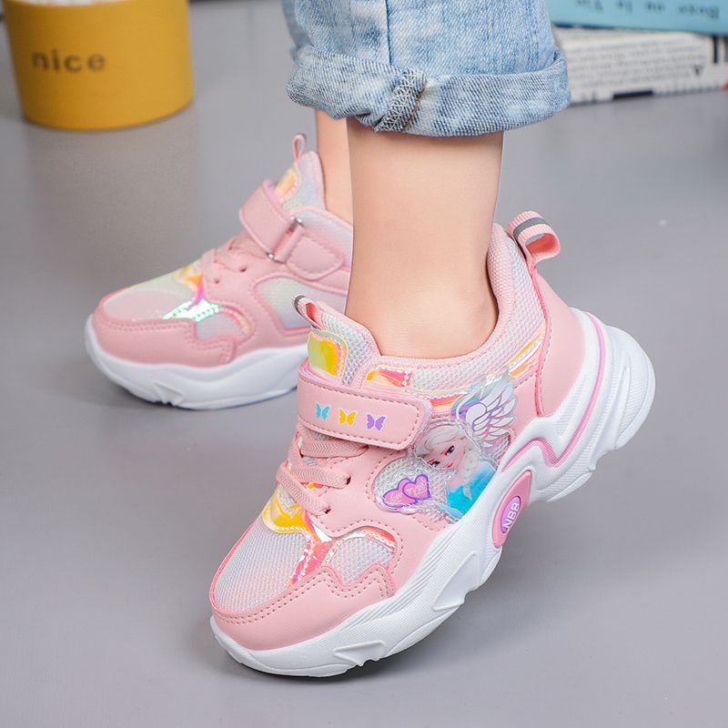 Girls' shoes children's sports shoes breathable lightweight all-match children's shoes autumn 2022 new Aisha princess shoes foreign style