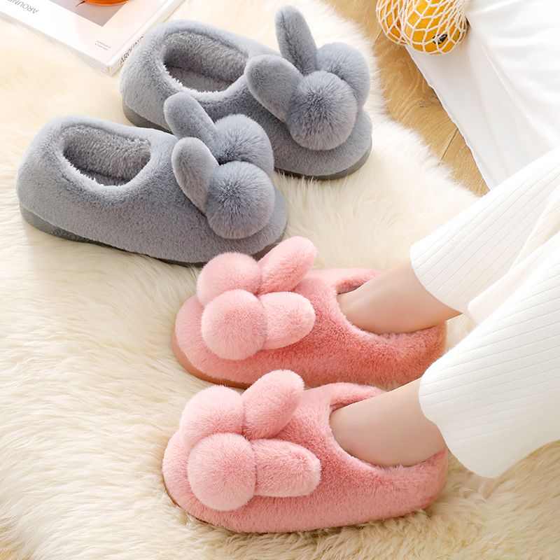 Cixi cotton slippers women's winter bag with indoor home warm thick-soled fur shoes warm confinement shoes dormitory cotton shoes