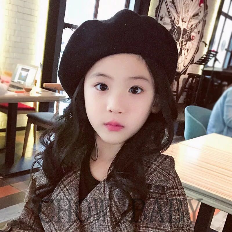 105885-儿童贝雷帽女童帽子秋冬2021新款洋气儿童帽子秋冬女宝宝帽子秋冬-详情图