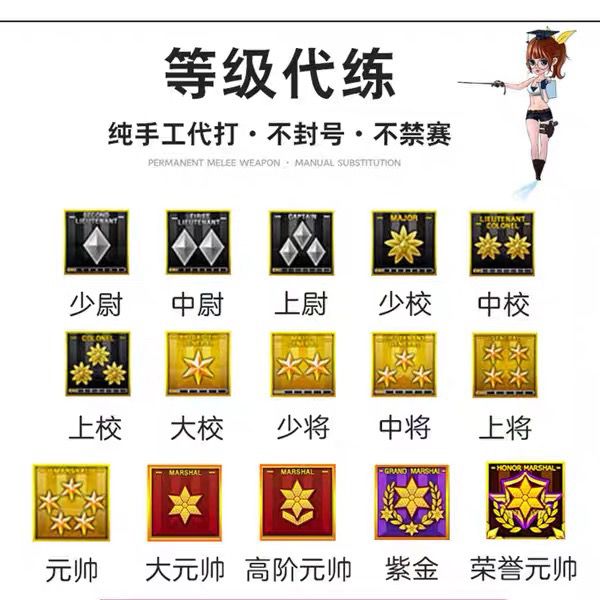 cf穿越火线刷经验少尉大校元帅大元帅高阶大元帅紫金荣誉元帅等级