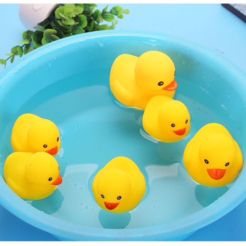 小黄鸭儿童玩具宝宝洗澡游泳玩具捏捏叫戏水不倒翁玩具男女孩可用
