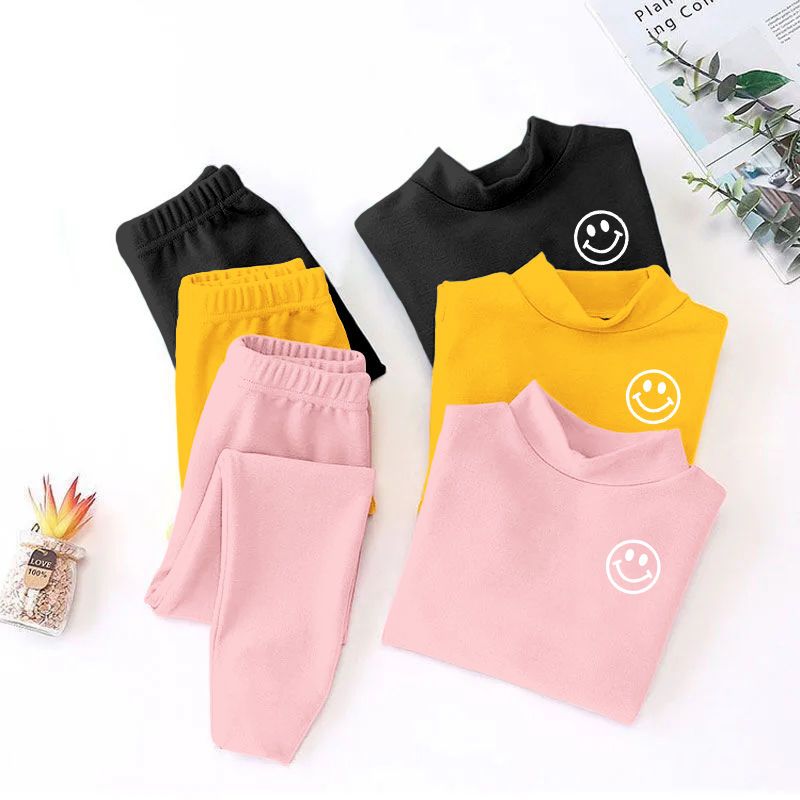 Children's half-high collar German velvet suit boys and girls plus velvet autumn clothes and long johns middle and big children's fever baby winter thermal underwear