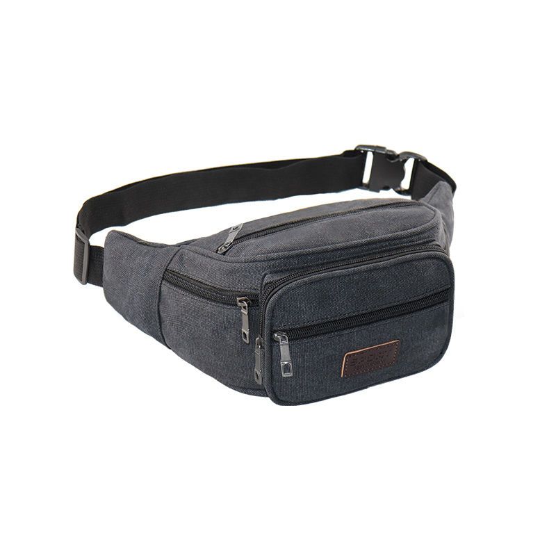 Canvas Waist Bag Men, Multifunctional Outdoor Leisure Travel Bag, Large Capacity Multi-layer Business Wallet For_voghion.com
