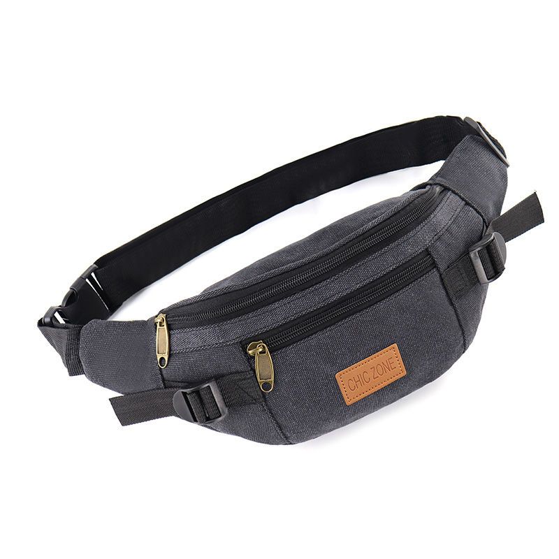 New Canvas Waist Bag Men, Multifunctional Belt Travel Bag, Large Capacity, Wear-resistant, Suitable For Construction_voghion.com