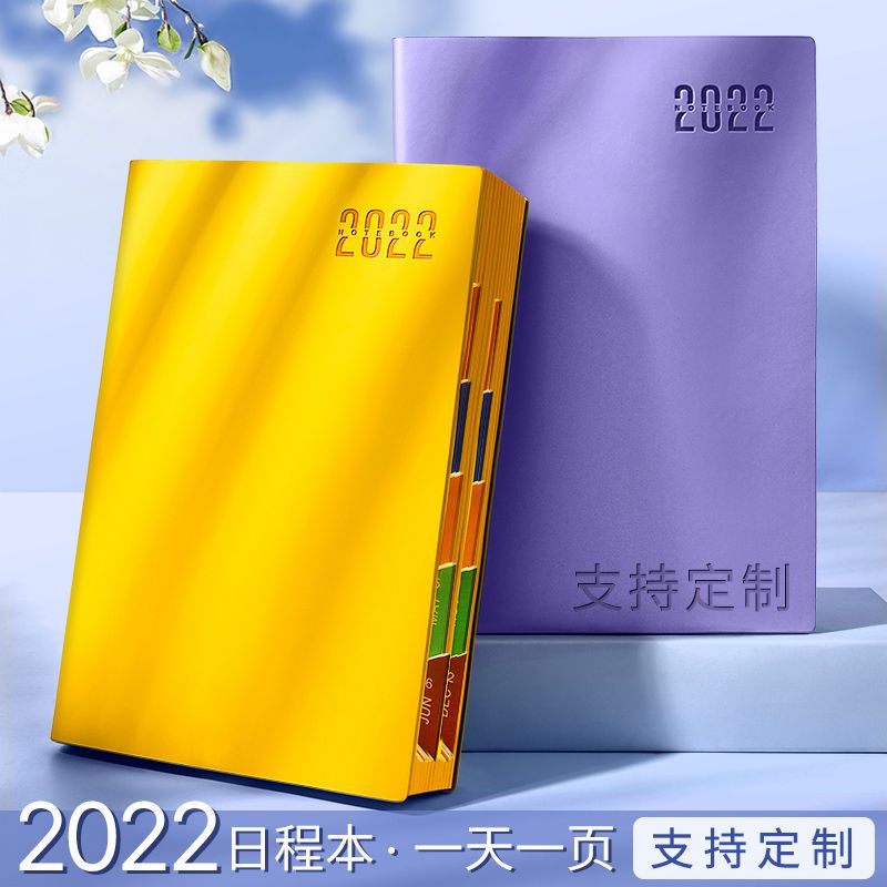 2022日程本365天每日计划本日历本年历本笔记本子手账自律打卡本