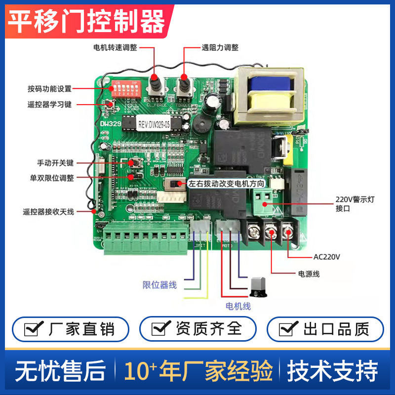 通用平移对开门主板开门机电路板电动门线路板控制器遥控门控制板【2