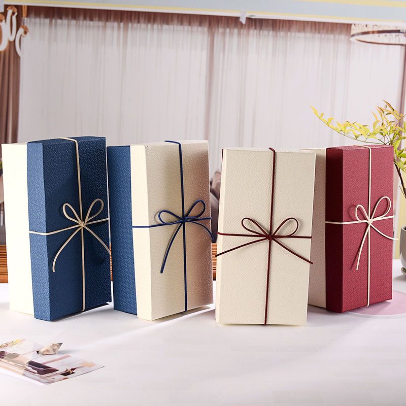 礼盒装礼物保温杯包装盒长方形礼品盒精美生日礼物盒空盒送拉菲草【2