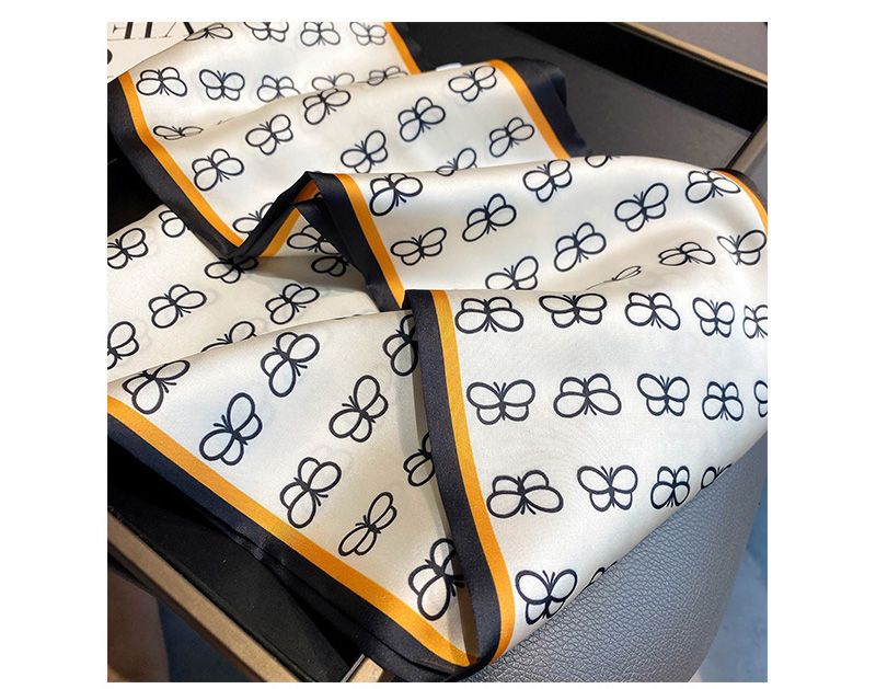 Sciarpa stretta a strisce piccole, versatile per le donne in primavera e inverno, decorazione del collo, sciarpa lunga e sottile, sciarpa quadrata,_voghion.com