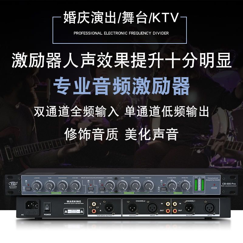 TD 专业人声效果器带独立低频输出处理器 舞台演出KTV音频激励器