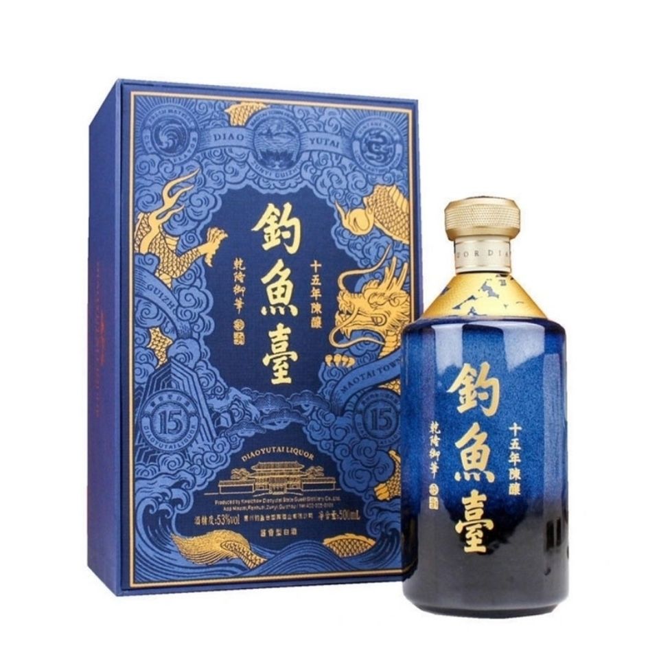 钓鱼台 十五年53度陈酿酱香型白酒 500ml单瓶礼盒装 【正品包邮】