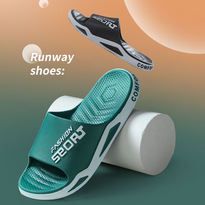 Men's summer slippers for outdoor home use, men's thick-soled bathroom bathing non-slip couple's sandals, women's summer slippers