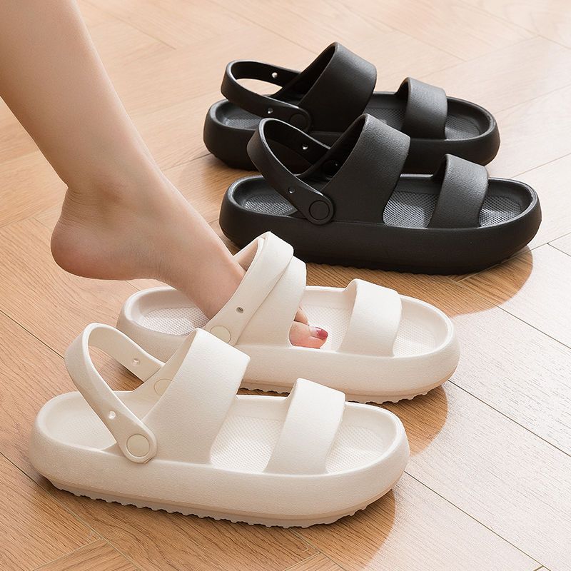 Thick-soled sandals and slippers for women to wear outside in summer, home, indoor floor, bathroom, bath, non-slip couple slippers, men
