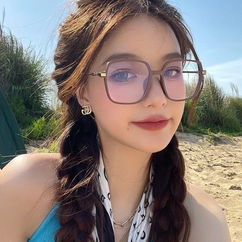 素颜眼镜近视有度数女网红同款防蓝光平光镜无度数护目镜框装饰潮