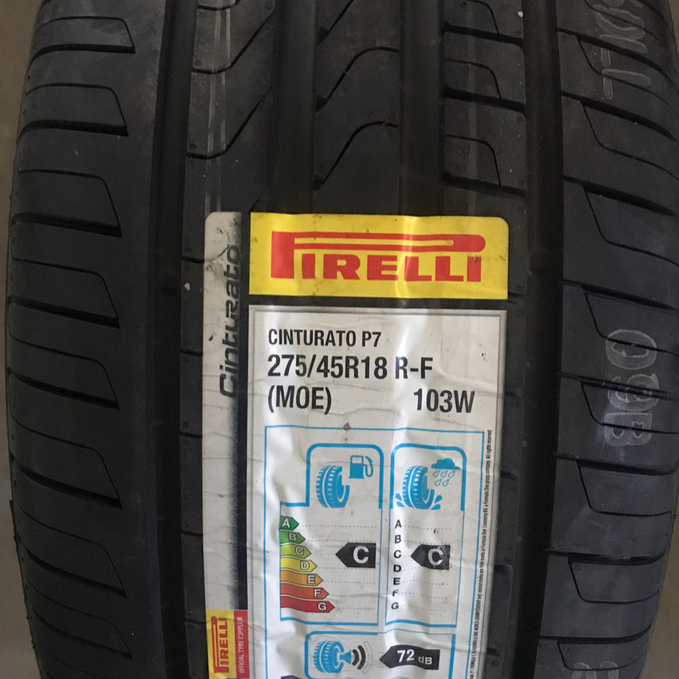 倍耐力轮胎 p7 275/45r18 103w moe防爆
