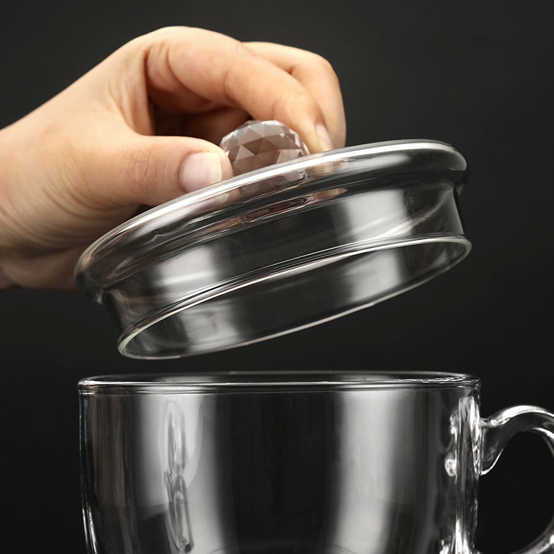 玻璃杯盖 透明早餐杯盖茶杯盖大口径水杯盖陶瓷杯配件杯盖单卖