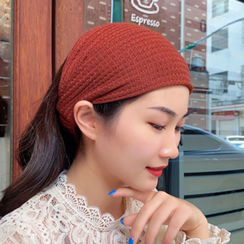 韩版宽边包头帽气质保暖头套百搭头巾帽洗脸遮白发简约发带女