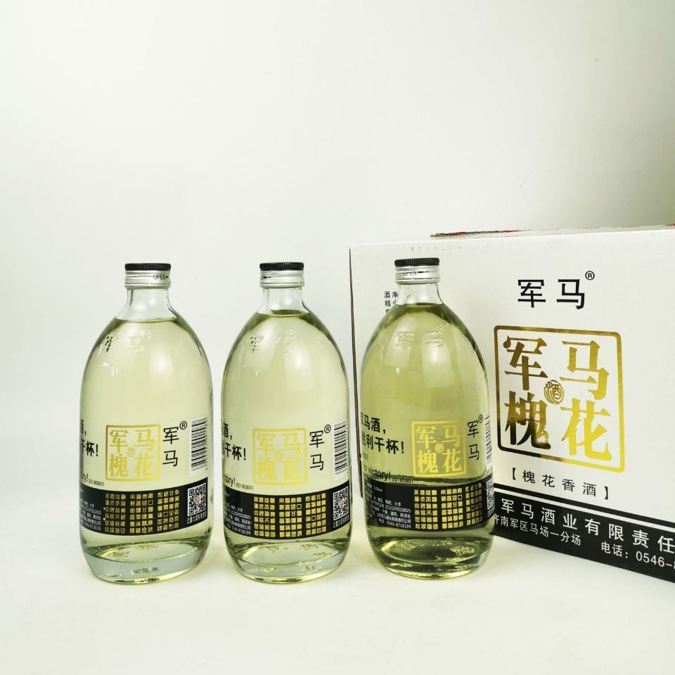 军马槐花香孤岛马场酒东营特产52度粮食酒槐米槐花酒军马整箱包邮