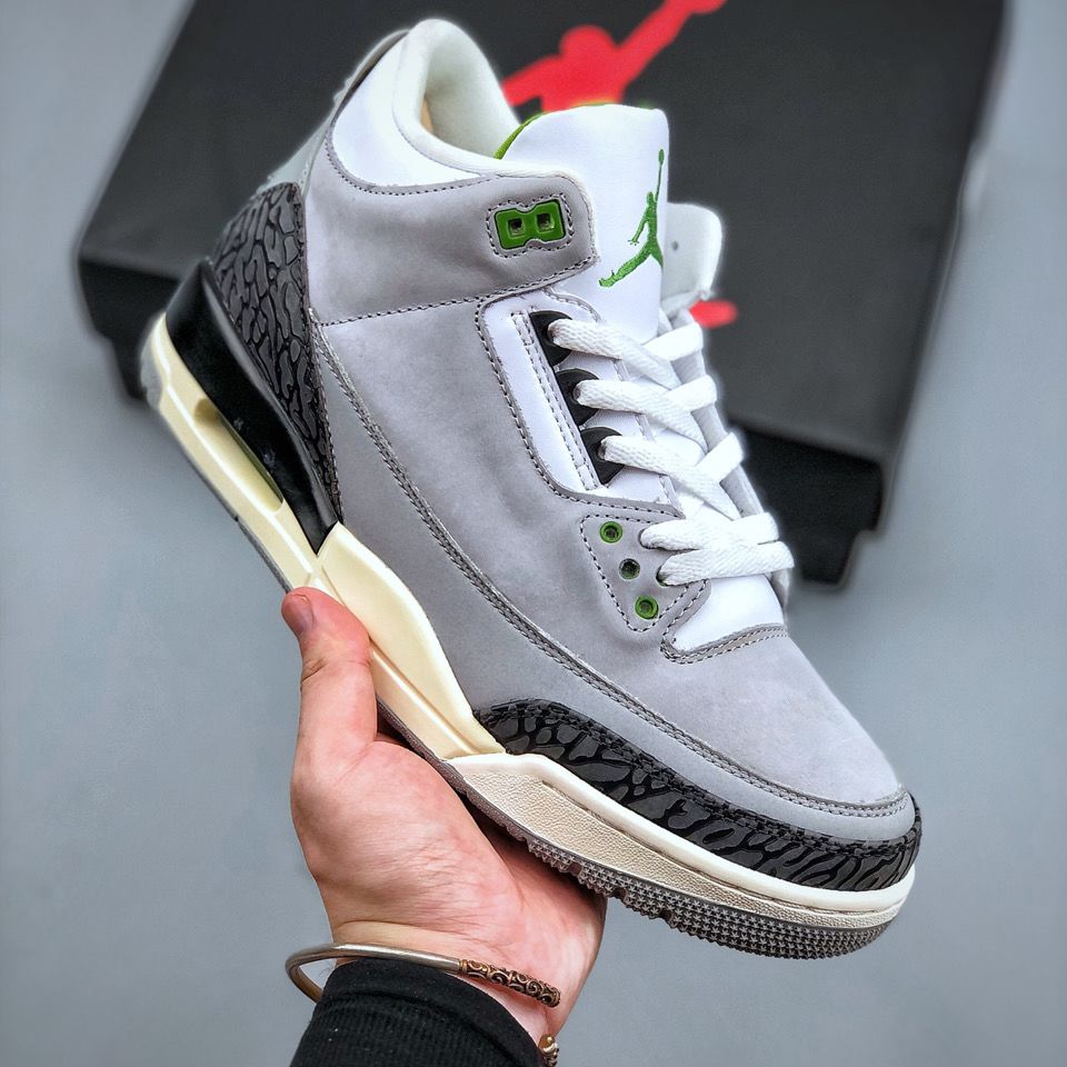 纯原air aj3 retro 叶绿素 男女乔3中帮耐磨篮球鞋136064-006