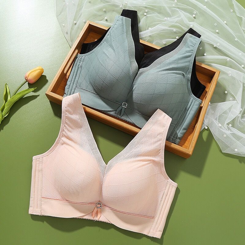 秋冬文胸新品无钢圈内衣聚拢收副乳调整型背心女士文胸蕾丝胸罩