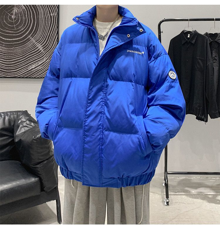 Men's Down Jacket Stand Collar Warm Winter Cotton Padded Coat_voghion.com