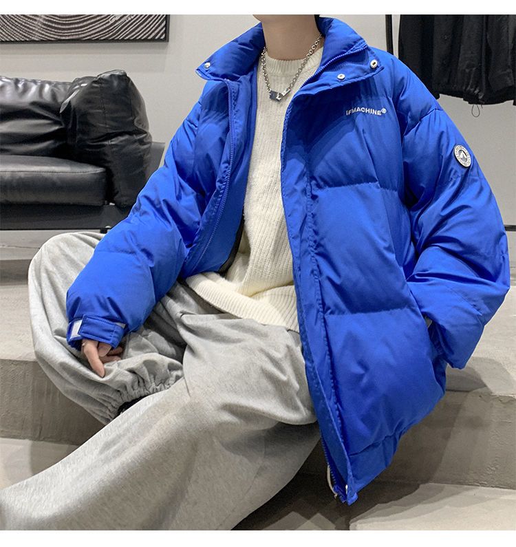 Men's Down Jacket Stand Collar Warm Winter Cotton Padded Coat_voghion.com