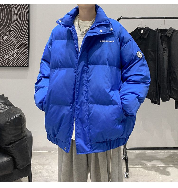 Men's Down Jacket Stand Collar Warm Winter Cotton Padded Coat_voghion.com