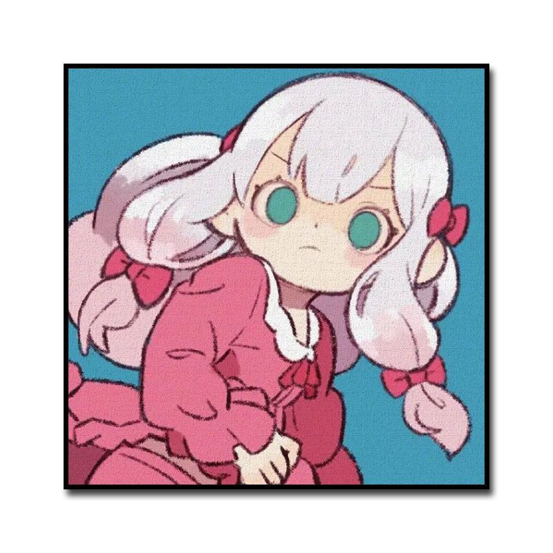 卡通少女系列diy钻石画可爱动漫人物手绘钻石画卧室