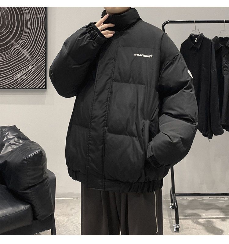 Men's Down Jacket Stand Collar Warm Winter Cotton Padded Coat_voghion.com