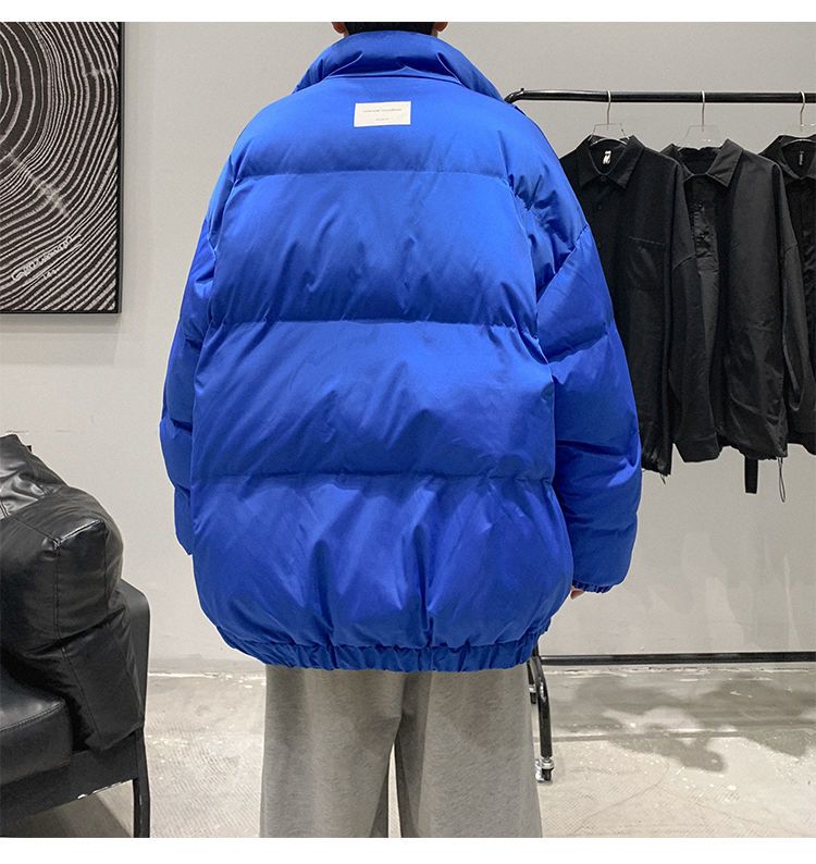 Men's Down Jacket Stand Collar Warm Winter Cotton Padded Coat_voghion.com