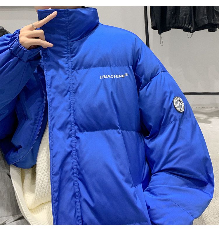Men's Down Jacket Stand Collar Warm Winter Cotton Padded Coat_voghion.com