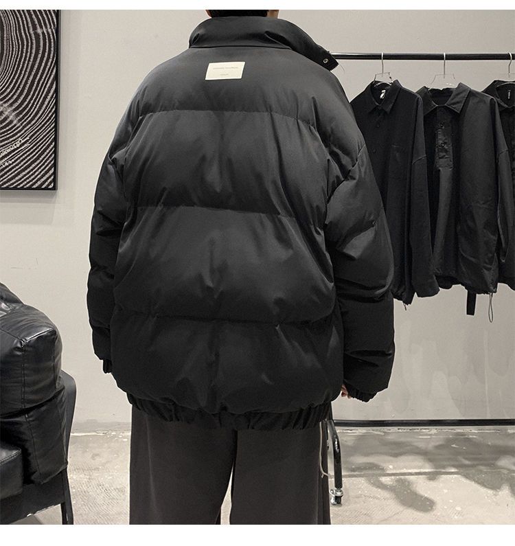 Men's Down Jacket Stand Collar Warm Winter Cotton Padded Coat_voghion.com