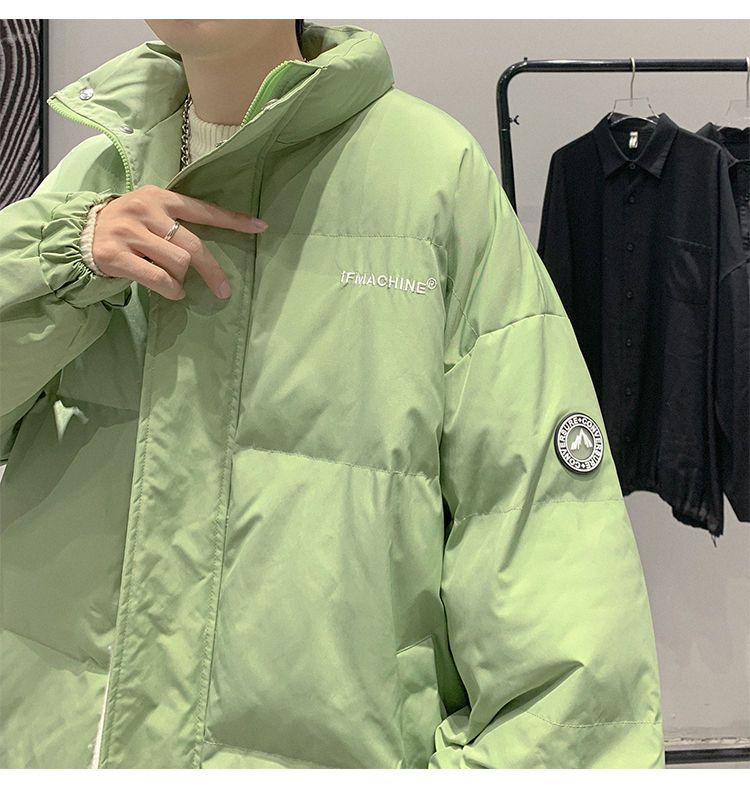 Men's Down Jacket Stand Collar Warm Winter Cotton Padded Coat_voghion.com