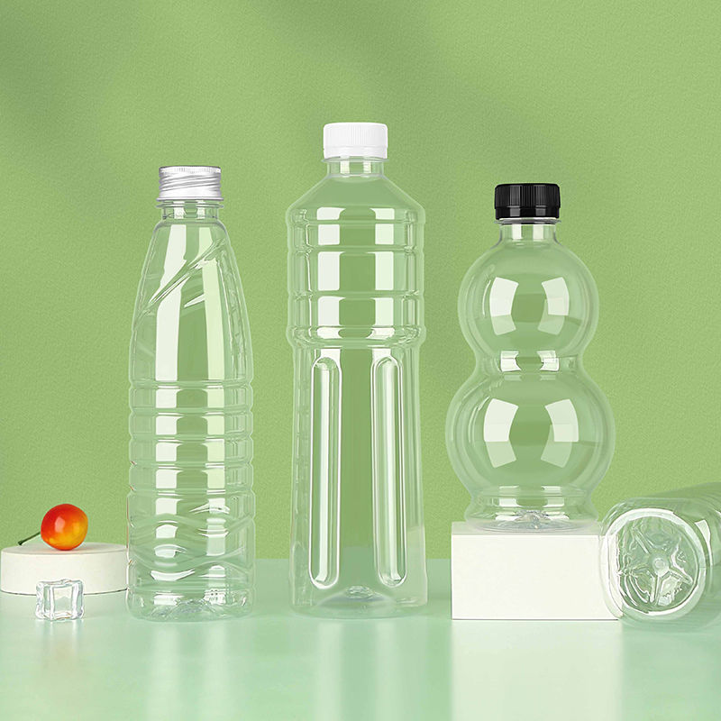 300ml透明塑料瓶果汁矿泉水饮料奶茶pet凉茶一次性空瓶子带盖加厚